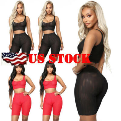 

Womens Sexy Solid Casual Bocycon Short Jumpsuit Romper Shorts Pants Set 2pcs
