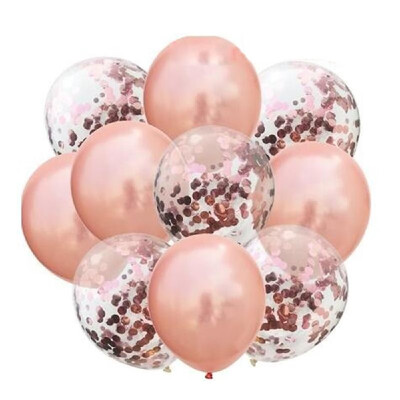 

10pcsset Confetti Balloon&Metallic Balloons Mixed Amazing Shinning Sight for Your Party Wedding Bedroom Decoration
