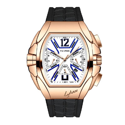 

TEVISE T829B Man Automatic Watch Weekly Monthly Dial Calendar Display Silicon Watchband Male Mechanical Wristwatch