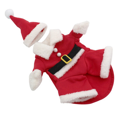 

Christmas Pet Dog Costume Puppy Xmas Santa Coat Clothing Cosplay Party Hoodies
