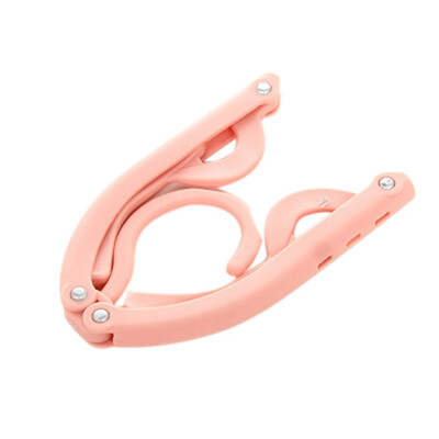 

Gobestart New Magic Portable Folding Plastic Coat Hanger Travel Foldable Hanger