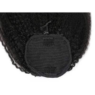 

Dolago Kinky Straight Ponytail For Women Natural Coarse European Hair 1 Piece Clip In Ponytails Black 100 Human Hair Extension
