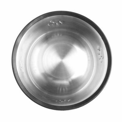 

Stainless Steel Dog Feeding Bowl Dish Footprint Cat Puppy Water Food Feeder
