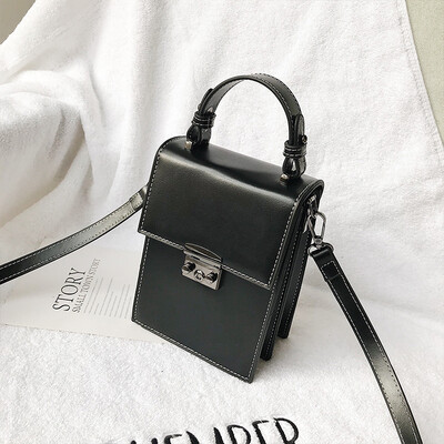 

Chic mobile phone bag female texture wild retro 2019 new Korean version of the wild single shoulder slung fashion small square bag