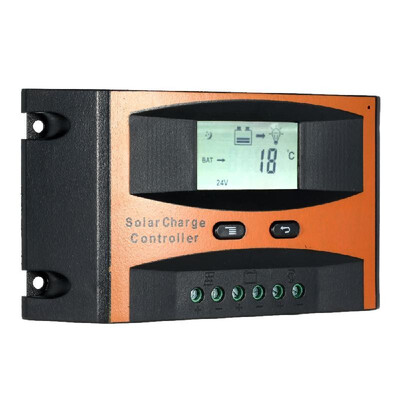 

25A 12V24V Solar Charge Controller PWM Charging Temperature Compensation Overload Protection LCD Display for Solar Off-grid Syste