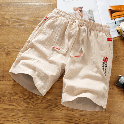 

Gobestart Mens Pure Color Linen Cotton Multi-Pocket Overalls Shorts Fashion Pant