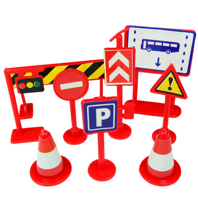 

Tailored Car Toy Accessories Traffic Road Signs 9pcs Kids Children Play Learn Toy Game