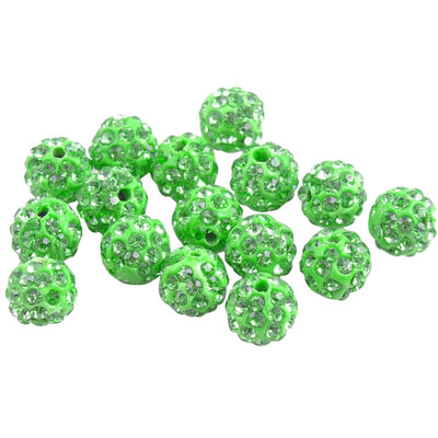 

New 100PcsLot 10mm Disco Acryl Bead mixed Gradient Change Colorful Crystal Shamballa Beads