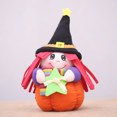 

Toponeto Halloween Doll Ghost Witch Decor Bar Pumpkin Atmosphere Decor Prop Toy