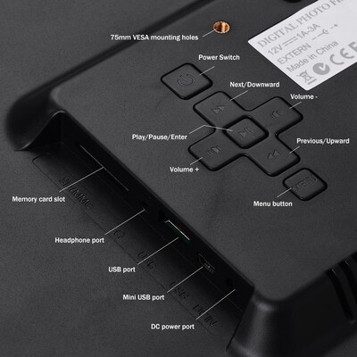 

Andoer 154 Inch 1280 800 Resolution LED Digital Picture Photo Frame Photo Album 1080P HD Video Playing with Remote Control Musi