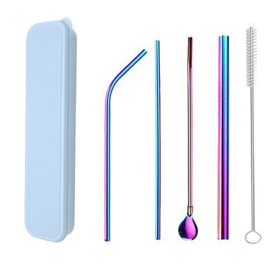 

Toponeto Long Stainless Steel Metal Drinking Straws With Cleaning Brushes Set Recycle