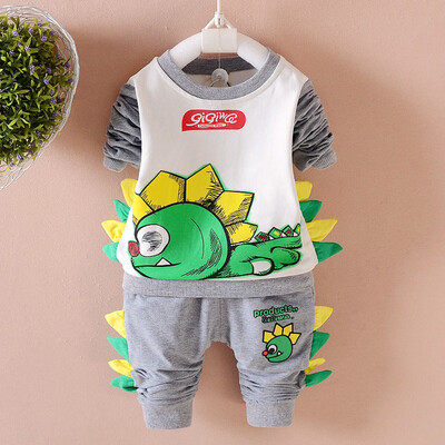 

2Pcs Toddler Kids Baby Boys Girls Animal Dinosaur TopsPants Outfits Clothes Set