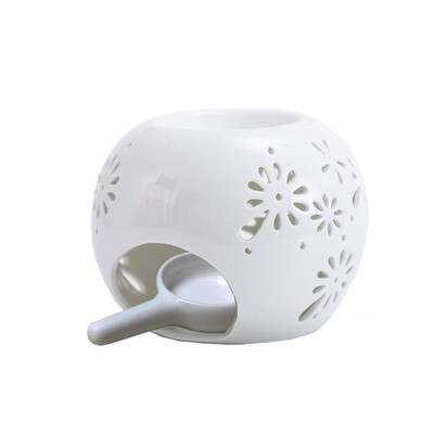 

XIANGSHININGYUAN Round White Aromatherapy Furnace Essential Oil Furnace Incense Burner L73
