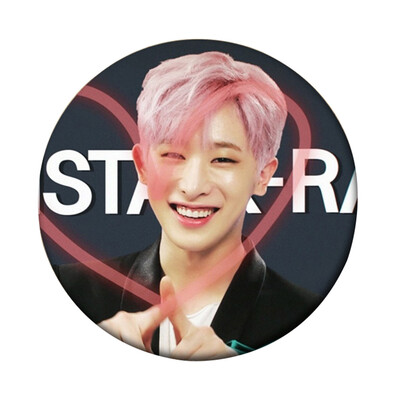 

Kpop Monsta Real Photo Same Heel Tin Plate Badge Brooch Cute Cartoon Brooch Bag Pendant Boys Girls Accessories Hot Gift for Fans
