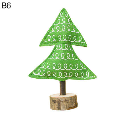 

Mini Christmas Tree Stripe Dot Wooden Home Party Decoration Ornament Kids Toy