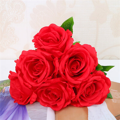 

Gobestart 1 Bouquet Vintage Artificial Rose Silk Flowers Bouquet for Decoration