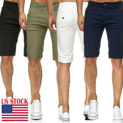 

Men Shorts Slim Fit Stretch Summer Casual Solid Pants Sport Jogger Trousers Pant