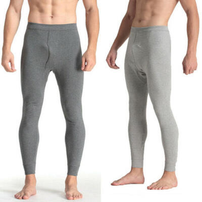 

Mens 100 Cotton Thermal Underwear Warm Long Johns Leggings Bottoms Pants UK