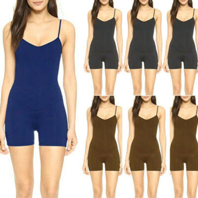 

Short Romper Jumpsuit Leotard Sleeveless Top Women Stretch Blouse Lady Bodysuit