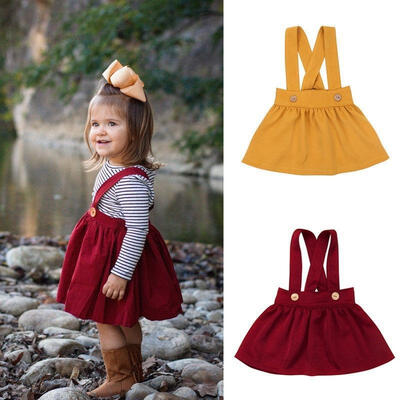 

0-3T Princess Girls Fashion Kids Baby Dress Toddler Suspenders Skirt Cotton Outfits Clothes