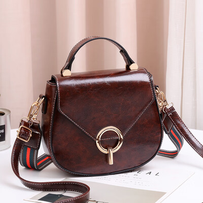 

Bag female fashion small round bag retro network celebrity texture small ck oblique satchel ins wind Korean shoulder bag