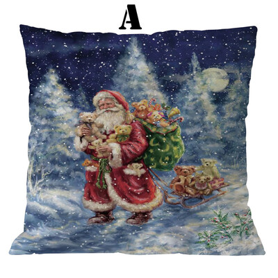 

Tailored Cotton Linen Christmas Pillow Case Sofa Car Throw Cushion Cover Home Decor