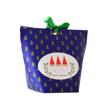 

Tailored Christmas Paper Gift Bag Candy Carrier Xmas Present Candy Cookies Boxes