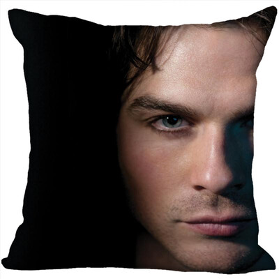 

Ian Somerhalder Pillow Cover Bedroom Home Office Decorative Pillowcase Square Zipper Pillow Cases Satin Fabric No Fade 35x35CM