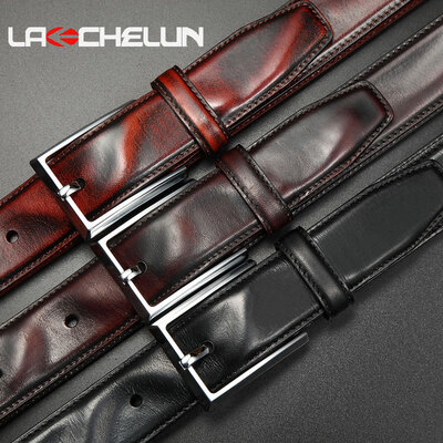 

The first layer of leather mens fashion retro leather belt Korean version of the wild pin buckle personality belt
