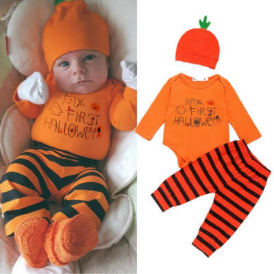 

3PCS Newborn Infant Baby Boy Clothes Jumpsuit Romper Pants Bodysuit Leggings Set