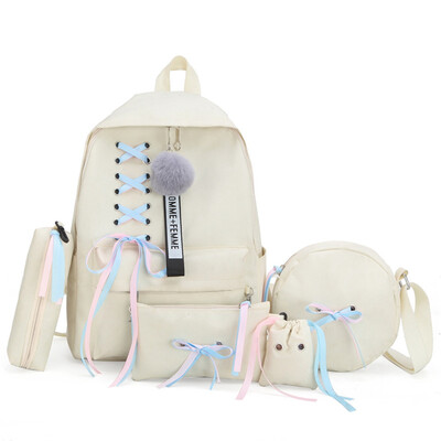 

5-Piece Backpack Set -Large school bags for teenage girls backpack women