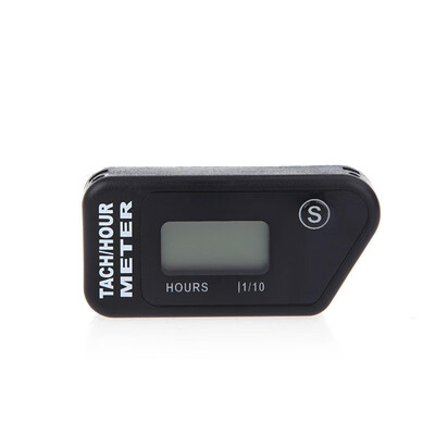 

Digital HourTach Meter Gauge Tachometer Resettable LCD 99999h60000RPM