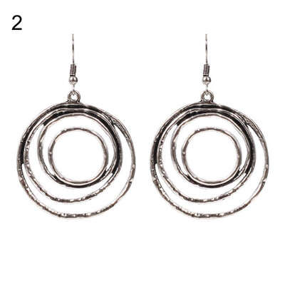 

Vintage Hollow Spiral Circle Charm Women Hook Earrings Banquet Jewelry Gift