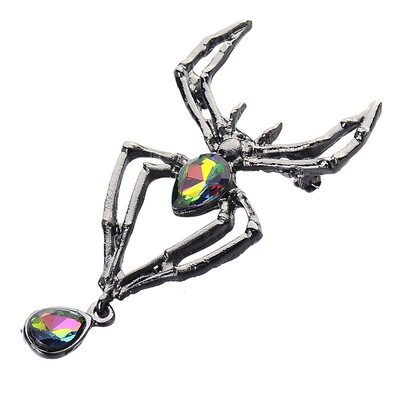 

Household OFD Fashion Brooch Unicorn Spider Rhinestone Crystal Rock Styling Rose Brooch Ornament Collection Gift