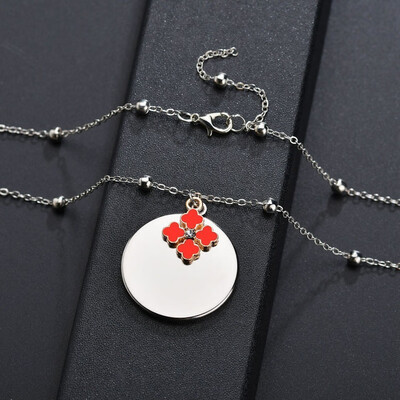 

Simple Ladies Round Pendant Necklace OL Style High Quality European And American Personality Charm Wedding Party Fashion Jewelry