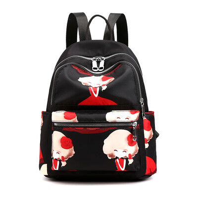 

Ethnic printed backpack Korean version of Oxford small backpack nylon Joker canvas backpack