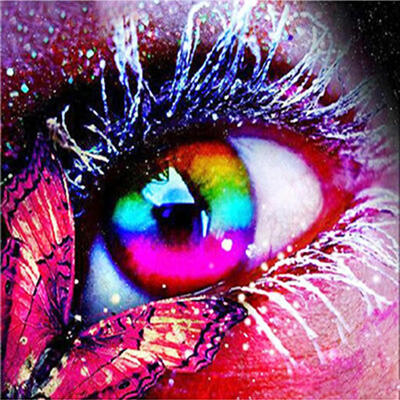 

5D DIY Full Drill Diamond Painting Colorful Eye Cross Stitch Embroidery Kit
