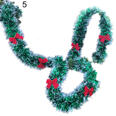 

Christmas Green Plastic Bowknots Balls Garland Tree Ornaments Xmas Party Decor