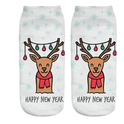 

Gobestart Womens 3D Cartoon Funny Christmas Crazy Cute Amazing Novelty Print Ankle Socks