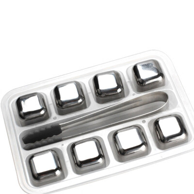 

468Pcs Stainless Steel Whisky Ice Cube Magic Wine Beer Cooler Bar KTV Supplies
