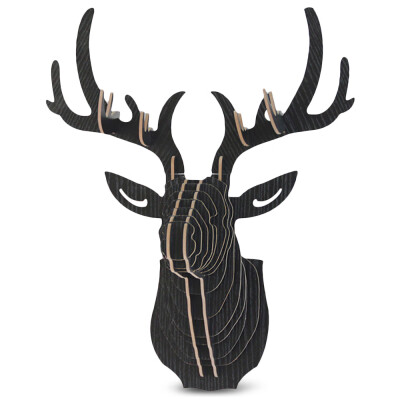 

Wooden Elk Head Wall Hanging Art Craft Home Decoration