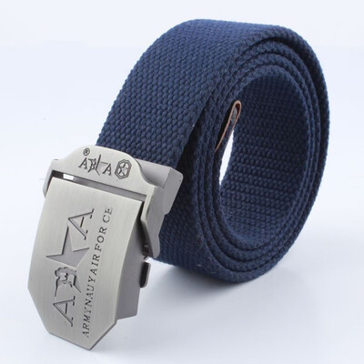 

Trend Canvas Men belt fashion Alloy Automatic buckle Men&Women belt casual sport Canvas weaving Men cowboy pants belt