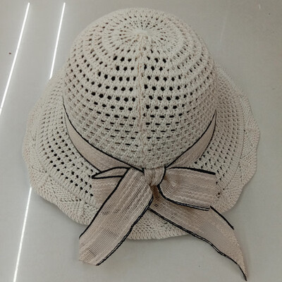 

Summer breathable fisherman hat Korean version of the Japanese hat big eaves fisherman hat shade knitted hat can be folded