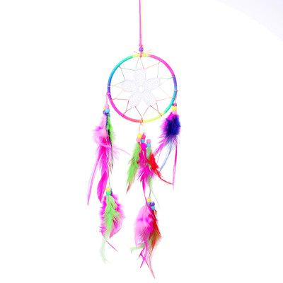 

Colorful Floral Design Indian Dream Catcher Wall Hang Decor Crafts