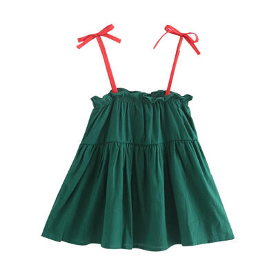 

Sweet Fashion Girls Strap Dress Sleeveless Cute Ruffle Mini Princess Dress