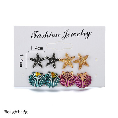 

Vintage Retro Crystal Earrings For Women Boucle Doreille Jewelry Bohemian Stud Earring Set Fashion Jewelry Gift