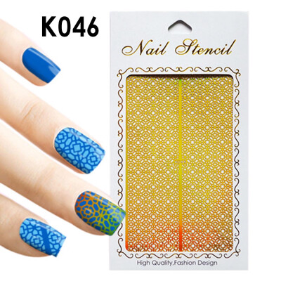 

〖Follure〗1Pc Irregular Hollow Nail Art Vinyls Stencil Stickers Manicure