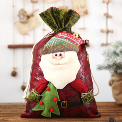 

〖Follure〗Cute Christmas Decorations Candy Gift Bag Imitation Bark Cartoon Doll Snowman