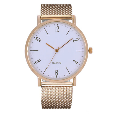 

New fashion casual ladies simple digital quartz watch plastic mesh belt watch female models