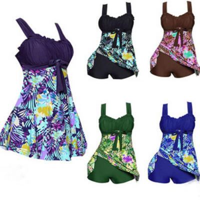 

Women Floral Swimwear Tankini Bikini Plus Size Swimdress Beachwear Swimsuit NEW